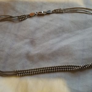 Multi threads Sterling Silver Necklace 925